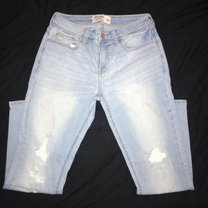light wash ripped jeans